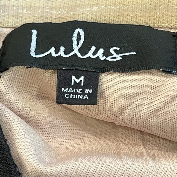 Lulus Women’s Dress Size Medium Jana Pink and Black Crochet Lace Strapless Party - Picture 12 of 15